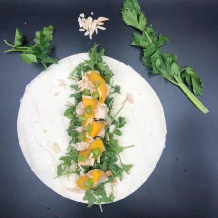 wrap frango alperce Maria do Bairro