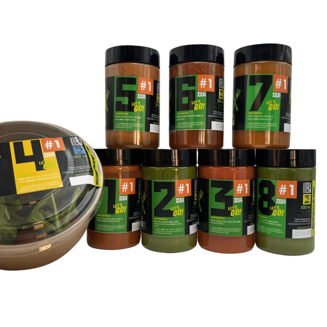 Sumos detox low Carb 8 Sumos/Salada de #1 a #6 dias